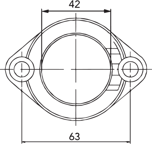 Carburetor Mounting Flange - Black