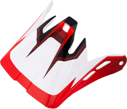 Visor Peak - White | Red | Black | Gloss - One Size