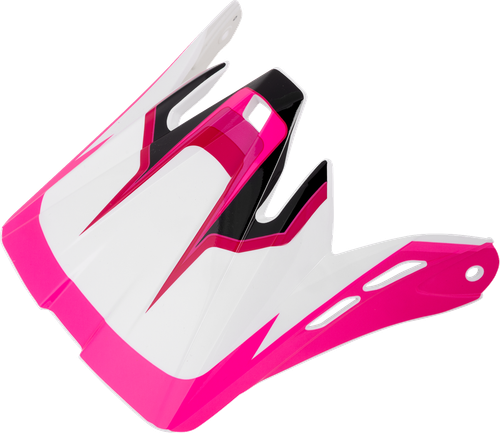 Visor Peak - White | Black | Gloss | Pink - One Size