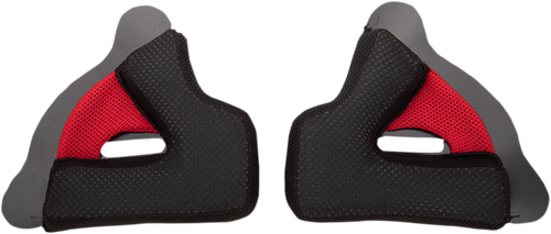 Helmet Cheek Pad - Red | Black - L/XL