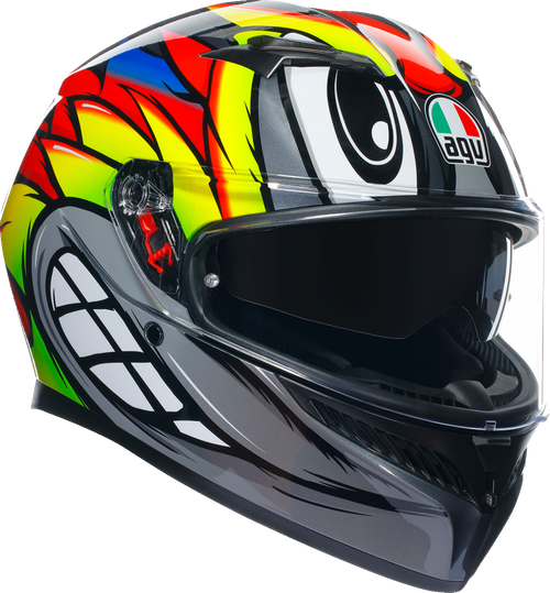 K3 Full Face Helmet - Red | Gray | Yellow - S