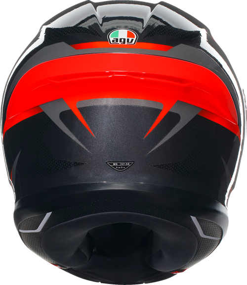 K6 S Full Face Helmet - Gray | Black | Red - 2XL
