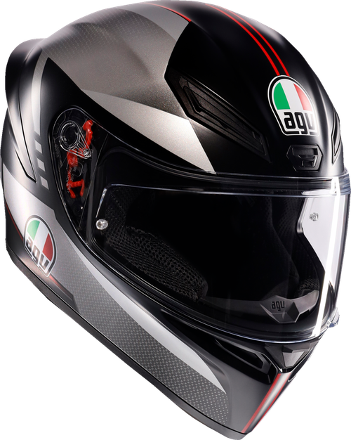 K1 S Full Face Helmet - Red | Black | Gray | Matte - XL