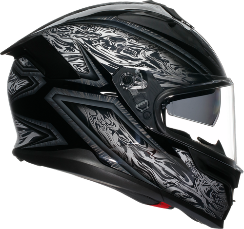 K7 Full Face Helmet - Black | Silver - S