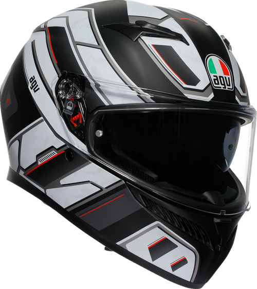 K3 Full Face Helmet - Matte | White | Black | Red - S