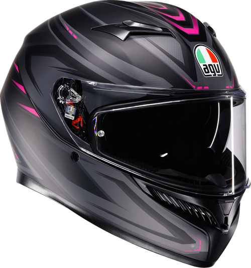 K3 Full Face Helmet - Pink | Matte | Black | Gray - XS