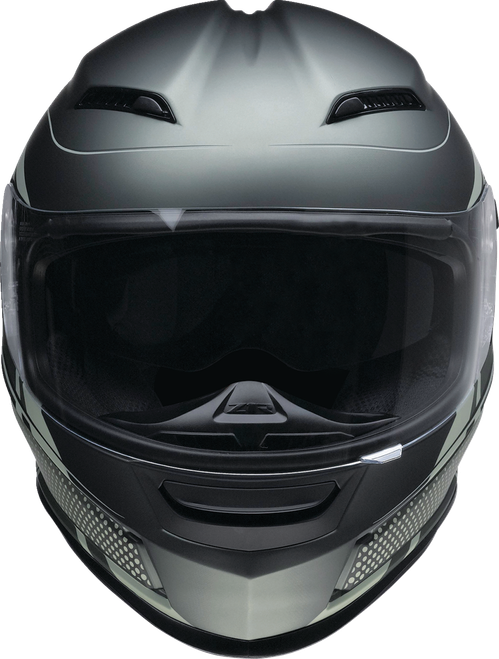 Jackal Full Face Helmet - Green | Matte | Silver - S