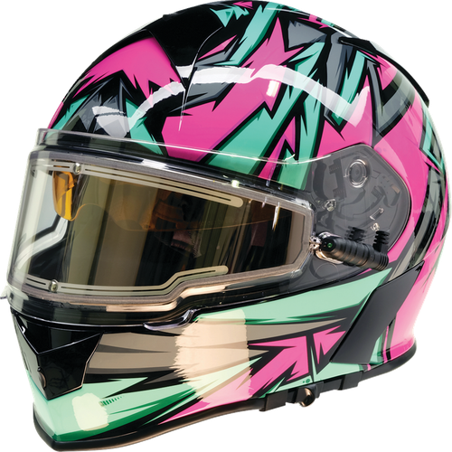 Warrant Full Face | Snow Helmet - Black | Teal | Gray | Pink - XS