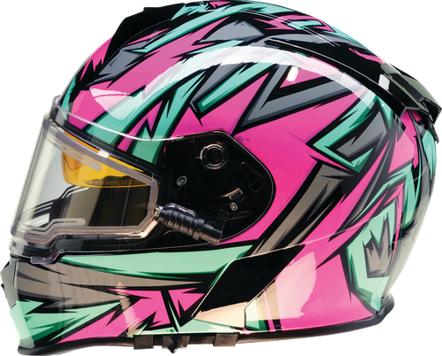 Warrant Full Face | Snow Helmet - Black | Teal | Gray | Pink - XS