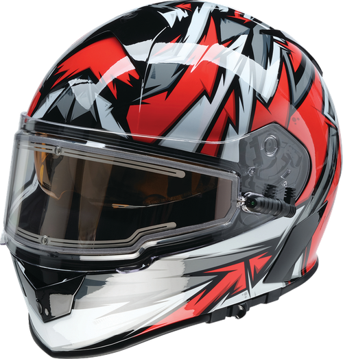 Warrant Snow | Full Face Helmet - White | Gray | Red | Black - XS