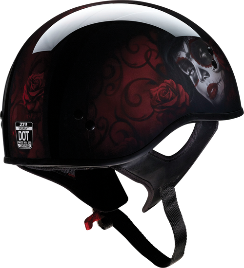 Vagrant Half Face Helmet - Black | Red | White - XS