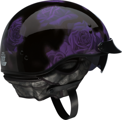 Vagrant NC Half Face Helmet - Gloss | Black | Purple - XS