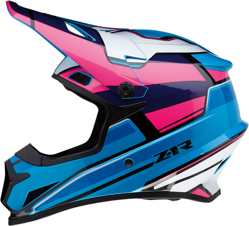 Rise MX Helmet - Pink | Blue - 2XL
