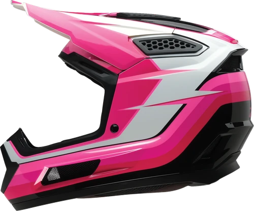 Dirt Maxx MX Helmet - Black | White | Pink | Gloss - XS