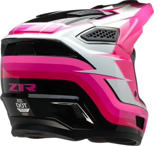 Dirt Maxx MX Helmet - Black | White | Pink | Gloss - XS