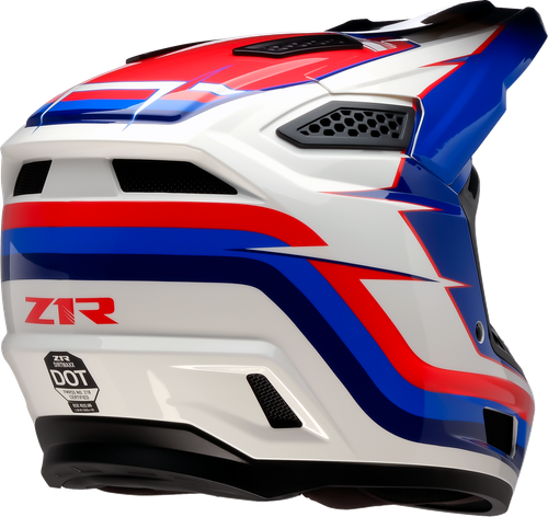 Dirt Maxx MX Helmet - Red | Blue | White | Gloss - XS
