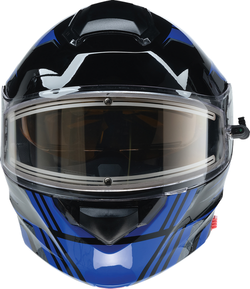 Solaris 2.0 Snow | Modular Helmet - Gray | Blue | Black | Gloss - XS