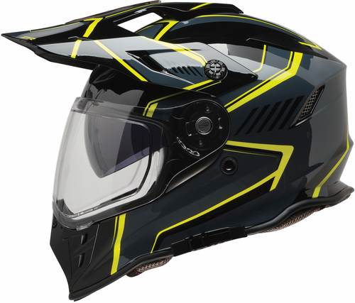 Range 2.0 Dual Sport Helmet - Black | Gray | Gloss | Fluorescent Yellow | Hi-Vis - XS