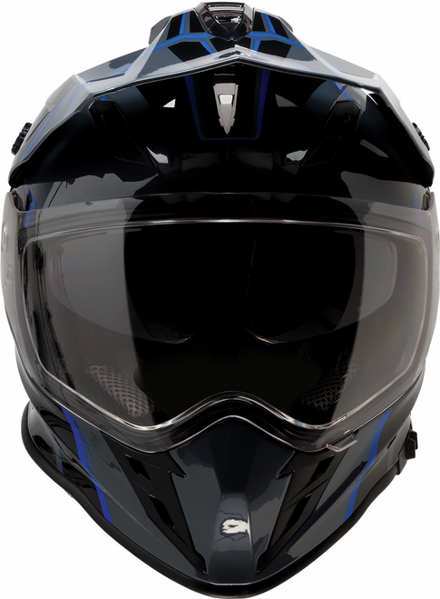 Range 2.0 Dual Sport Helmet - Black | Blue | Gloss | Gray - XS