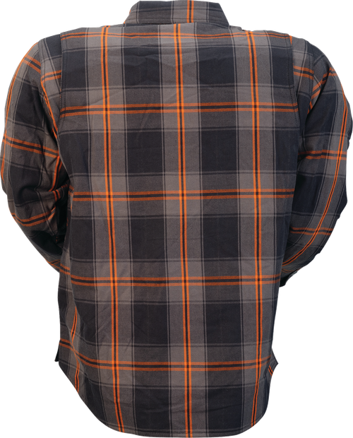 Ashwood Flannel Jacket - Orange | Gray - M