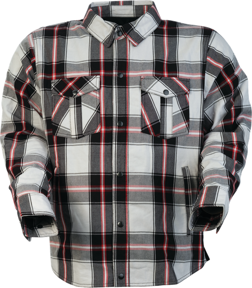 Ashwood Flannel Jacket - White | Red | Black | Gray - 3XL
