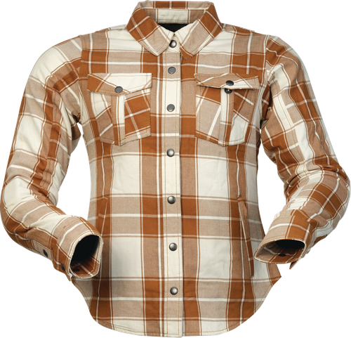 Ashwood Flannel Jacket - Off-White | Brown | Rust - M