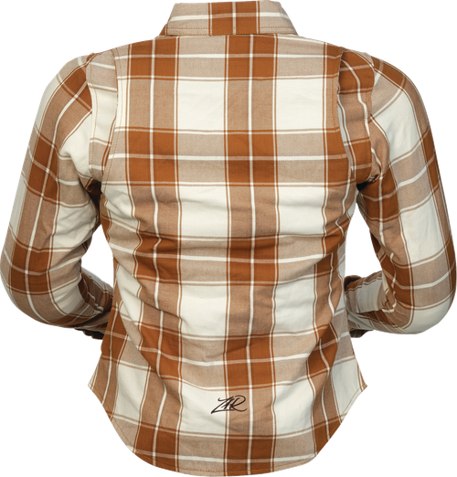 Ashwood Flannel Jacket - Off-White | Brown | Rust - M