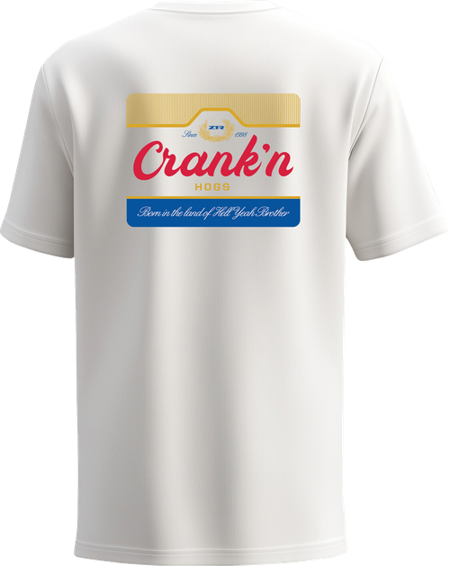 Casual T-Shirt - White | Blue | Yellow - S