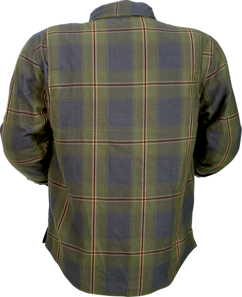 Ashwood Flannel Jacket - Olive | Orange | Gray - 3XL