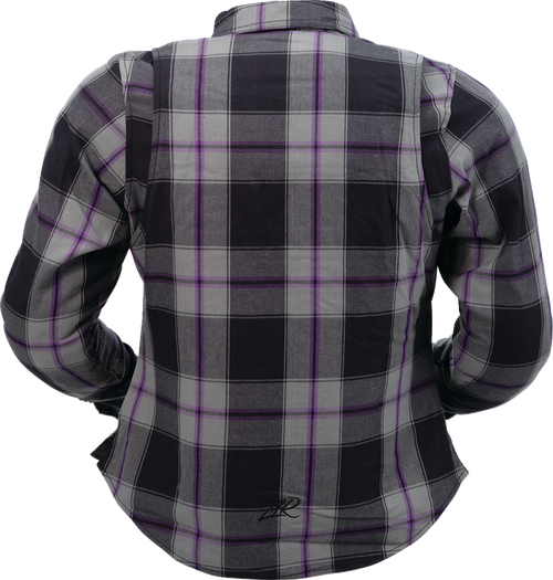 Ashwood Flannel Jacket - Gray | Black | Purple - L