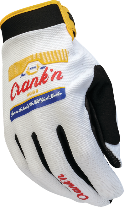Moto Gloves - Blue | Gold | White | Black - S