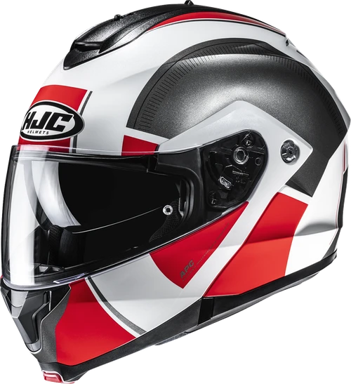 C91 JYN Modular Helmet - Silver | White | MC1 | Gloss | Red