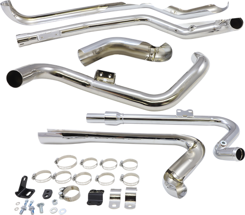 COBRA - 6257 - True Dual Headpipes - Chrome - Dresser
