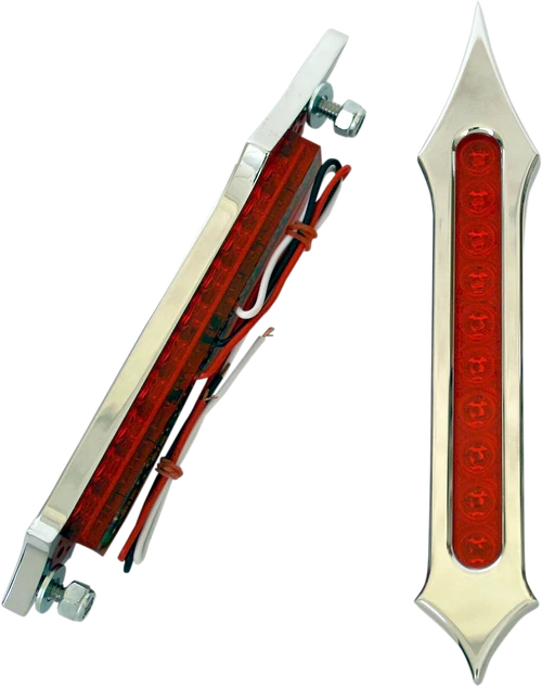 ACCUTRONIX - BL01-LSC - Bag Light - Tribal Slotted - Red Lens - Chrome