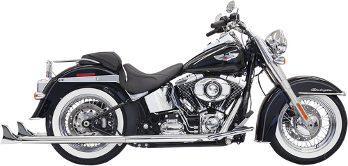 BASSANI XHAUST - 1S66E-36 - True Duals Exhaust System with Fishtail Mufflers - 36" - Softail - Baffle Included