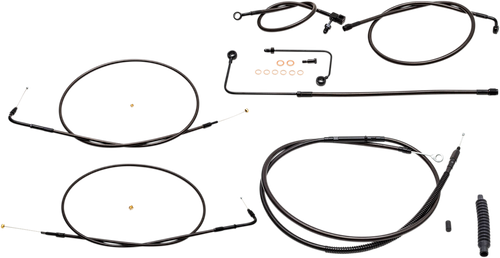 Standard Midnight Braided Handlebar Cable/Brake Line Kit — Ape Hanger