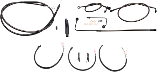 Complete Midnight Braided Handlebar Cable/Brake Line Kit — Standard
