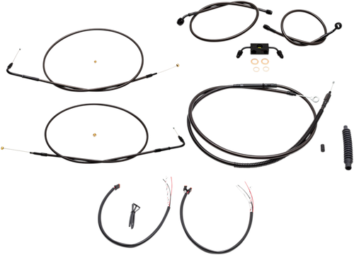 Complete Midnight Braided Handlebar Cable/Brake Line Kit — Standard