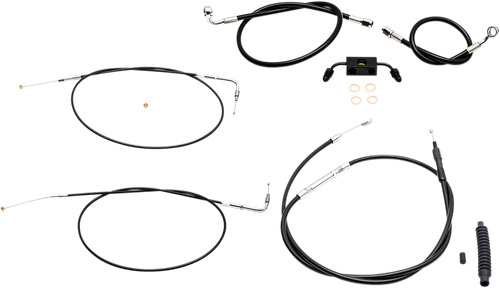 Standard Black Vinyl Handlebar Cable/Brake Line Kit — Ape Hanger