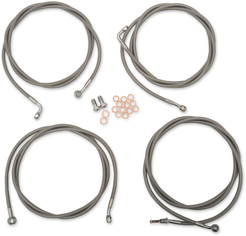 Standard Stainless Braided Handlebar Cable/Brake Line Kit