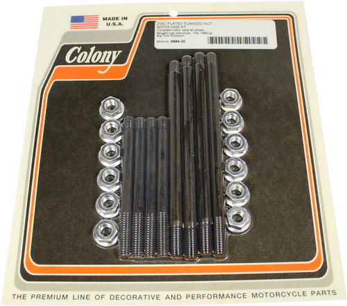 COLONY - 9884-20 - Bolt Kit - Upper/Lower/Motor Mount - Flange - Zinc - '96-'00 Big Twin Evo