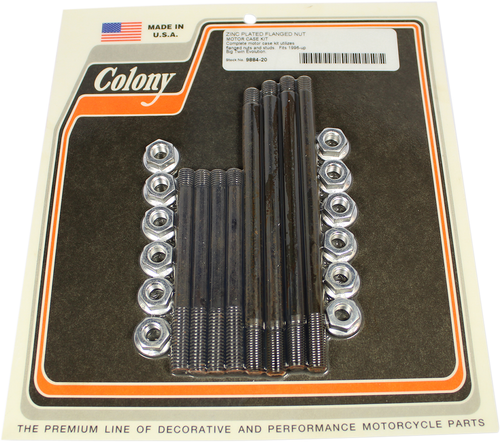 COLONY - 9884-20 - Bolt Kit - Upper/Lower/Motor Mount - Flange - Zinc - '96-'00 Big Twin Evo