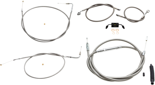Standard Stainless Braided Handlebar Cable/Brake Line Kit