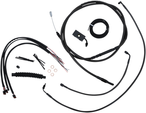 Complete Midnight Braided Handlebar Cable/Brake Line Kit — Standard