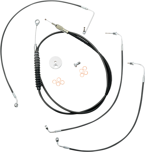 Standard Black Vinyl Handlebar Cable/Brake Line Kit — Ape Hanger
