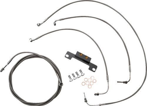 Standard Stainless Braided Handlebar Cable/Brake Line Kit