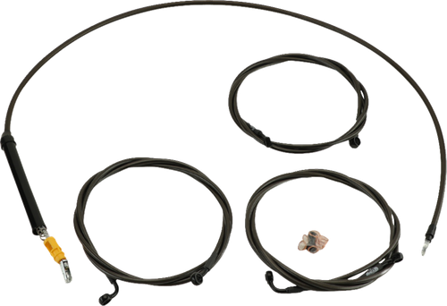 Standard Midnight Braided Handlebar Cable/Brake Line Kit — Ape Hanger