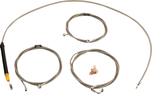 Standard Stainless Braided Handlebar Cable/Brake Line Kit
