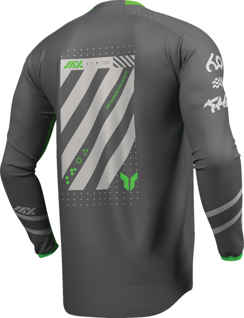 Lauchmode Futura Jersey - Gray | Charcoal | Green | White