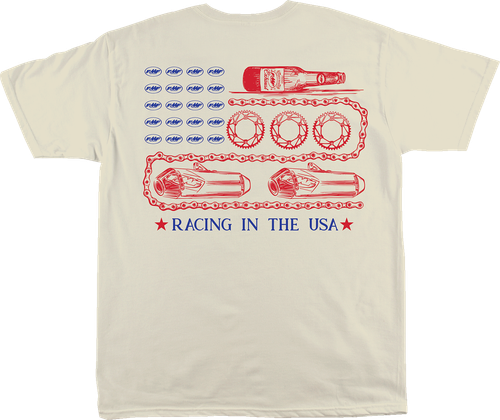 Racing in the USA T-Shirt - Off-White | Blue | Natural | Red